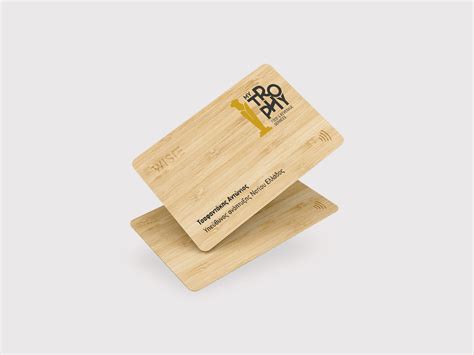 bamboo style business card holder